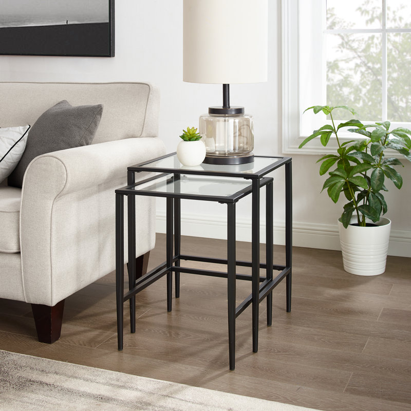 Latitude Run® Glass Top C Table Nesting Tables & Reviews Wayfair